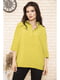 Блуза-сорочка оливкового кольору | 5703695