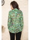 Блуза зеленого цвета с цветочным принтом | 5703698 | фото 4