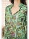 Блуза зеленого кольору з квітковим принтом | 5703698 | фото 5
