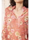 Блуза коралового кольору з квітковим принтом | 5703699 | фото 5