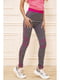 Легінси спортивні сіро-рожевого кольору | 5703819 | фото 3