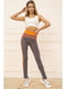Легінси спортивні сіро-морквяного кольору | 5703820 | фото 2
