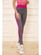 Легінси спортивні сіро-рожевого кольору | 5703821