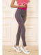 Легінси спортивні сіро-рожевого кольору | 5703824 | фото 3