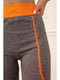 Легінси спортивні сіро-морквяного кольору | 5703825 | фото 5