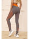 Легінси спортивні сіро-морквяного кольору | 5703826 | фото 4