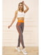 Легінси спортивні сіро-морквяного кольору | 5703827 | фото 2