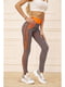Леггинсы спортивные серо-морковного цвета | 5703827 | фото 3