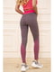 Легінси спортивні сіро-рожевого кольору | 5703830 | фото 4