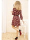 Сукня бордова з квітковим принтом | 5703857 | фото 3