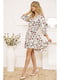 Платье молочного цвета с цветочным принтом | 5703858 | фото 3
