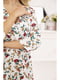 Платье молочного цвета с цветочным принтом | 5703858 | фото 5