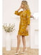Сукня гірчичного кольору з квітковим принтом | 5703859 | фото 2