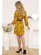 Платье горчичного цвета с цветочным принтом | 5703863 | фото 3