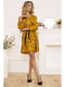 Сукня гірчичного кольору з квітковим принтом | 5703865 | фото 2