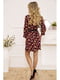 Сукня бордова з квітковим принтом | 5703866 | фото 3