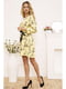Платье желтое с цветочным принтом | 5703867 | фото 2