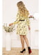 Платье желтое с цветочным принтом | 5703867 | фото 3
