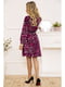 Сукня сливового кольору з квітковим принтом | 5703873 | фото 4