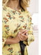 Платье желтое с цветочным принтом | 5703875 | фото 4