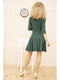 Сукня зеленого кольору з квітковою вишивкою | 5703890 | фото 3