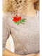 Сукня кольору пудри з квітковою вишивкою | 5703891 | фото 4