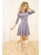 Платье сиреневого цвета с цветочной вышивкой | 5703892 | фото 3