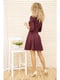 Сукня бордова з квітковою вишивкою | 5703894 | фото 3