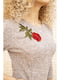 Сукня кольору пудри з квітковою вишивкою | 5703896 | фото 5