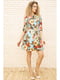Сукня бірюзового кольору з квітковим принтом | 5703919 | фото 3