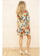 Платье бирюзового цвета с цветочным принтом | 5703919 | фото 4