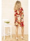 Сукня бордова з квітковим принтом | 5703920 | фото 3