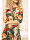Сукня зеленого кольору з квітковим принтом | 5703922 | фото 5