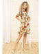 Сукня бежевого кольору з квітковим принтом | 5703924 | фото 2