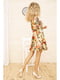 Сукня бежевого кольору з квітковим принтом | 5703924 | фото 3