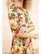 Сукня бежевого кольору з квітковим принтом | 5703924 | фото 4