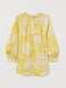 Блуза желтая в принт | 5704933