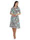 Сукня бірюзового кольору з квітковим принтом | 5705147 | фото 3