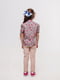 Блуза кофейного цвета с цветочным принтом | 5703534 | фото 3