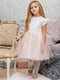 Платье молочно-розовое с рисунком | 5706460