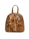 Рюкзак морквяного кольору з анімалістичним візерунком | 5704357