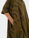 Рубашка-туника цвета хаки в принт | 5710497 | фото 4