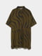 Рубашка-туника цвета хаки в принт | 5710497 | фото 5