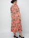 Платье коралловое с цветочным принтом | 5711115 | фото 2