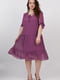 Сукня фіолетова з квітковим принтом | 5711224