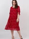 Сукня червона з квітковим принтом | 5711227