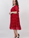 Платье красное с цветочным принтом | 5711227 | фото 2