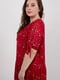 Платье красное с цветочным принтом | 5711227 | фото 4