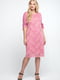 Сукня рожева з квітковим малюнком | 5711239