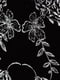 Юбка черная с цветочной вышивкой бархатная | 5711965 | фото 2